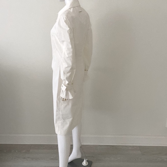 BOTTEGA VENETA MIDI SHIRT WOMEN'S LONG SLEEVE DRESS WHITE NEW - Picture 12 of 15